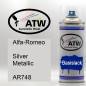 Preview: Alfa-Romeo, Silver Metallic, AR748: 400ml Sprühdose, von ATW Autoteile West.